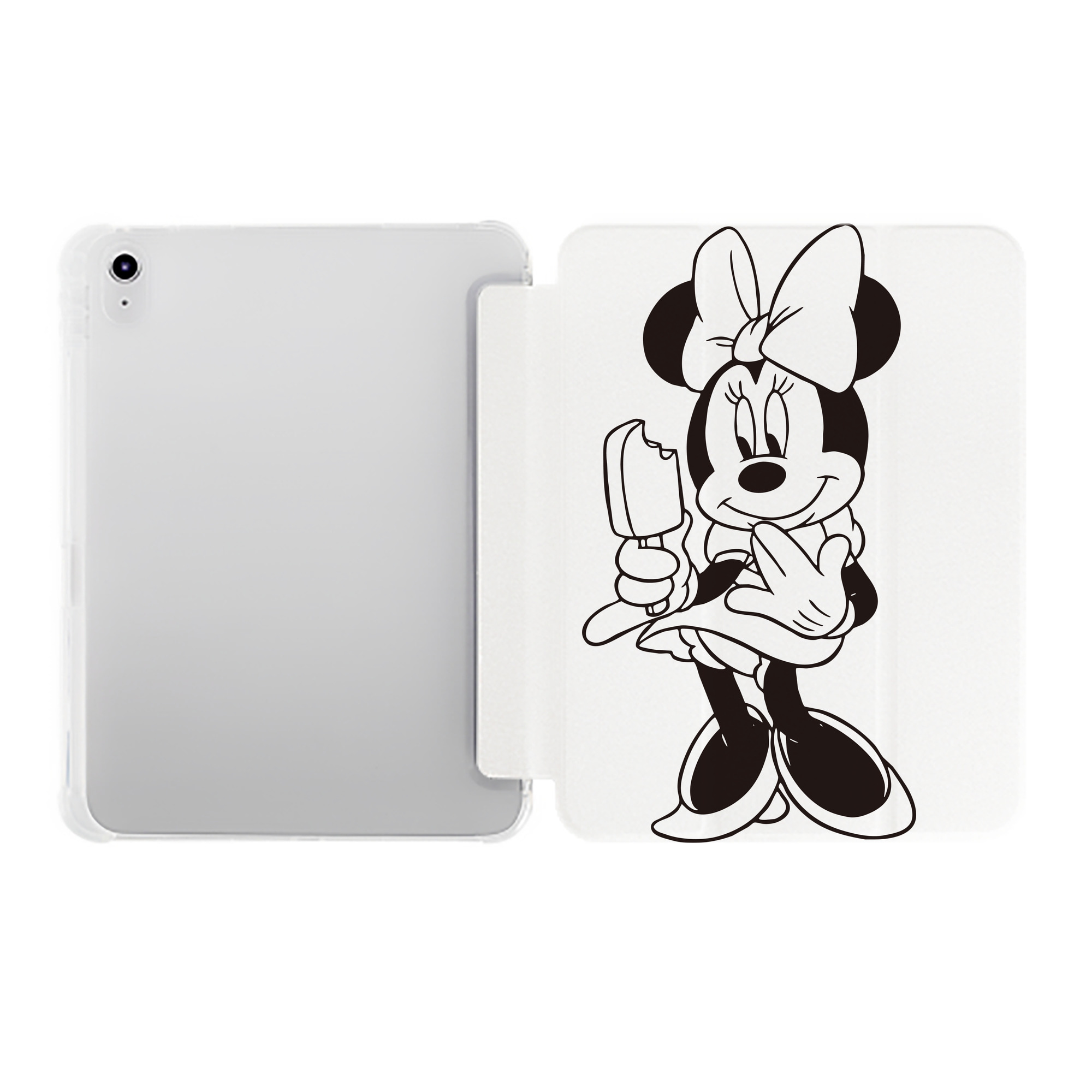 （画像用） ミッキーマウス Mickey Mouse IPad ケース ペン収納付き 三つ折りスタンド PUレザー×シリコン 対応機種9.5/10.5/10.9インチ